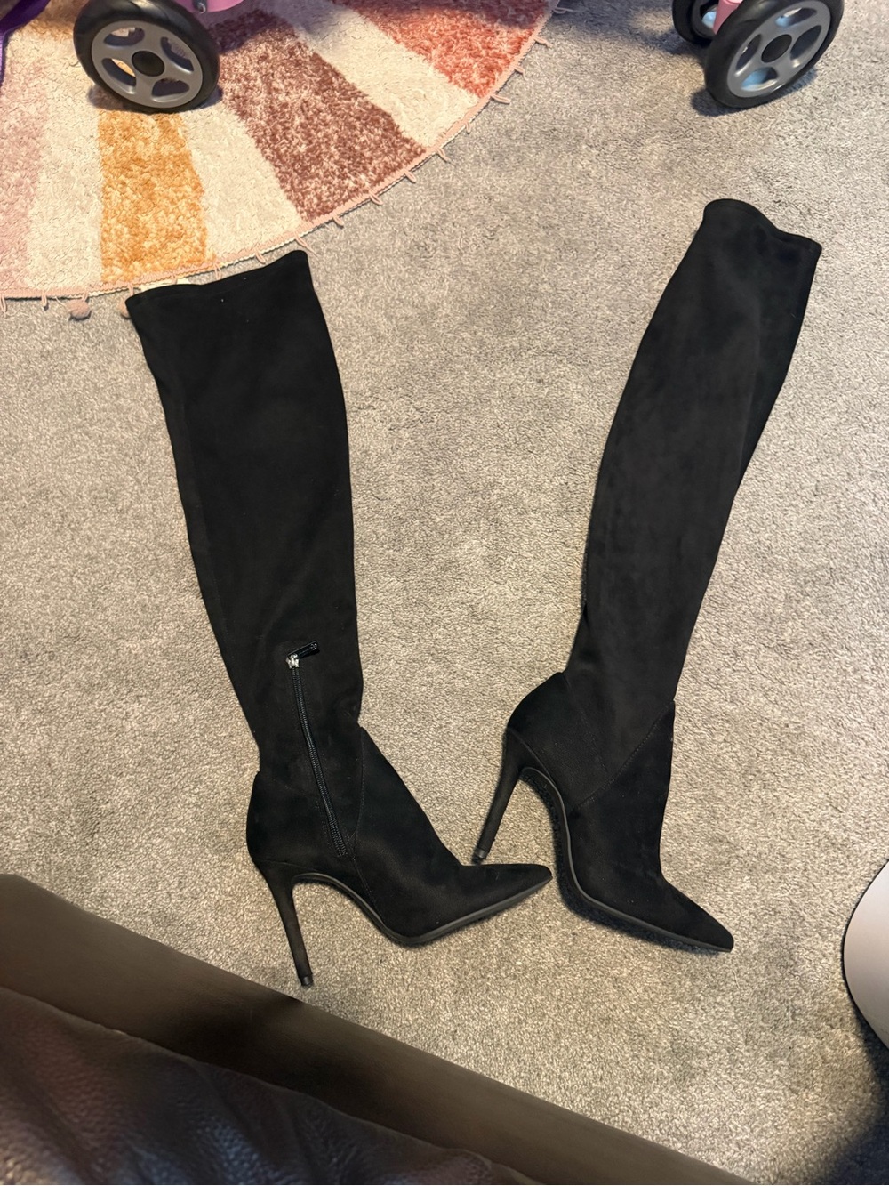 Jessica Simpson Black Over-the-Knee Stiletto Boots